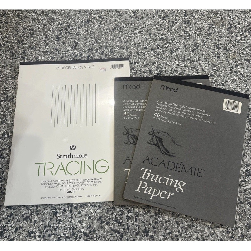 Strathmore Tracing Paper 477-11 50 Sheets 11x14‎ NEW + 2 Mead Tablets
